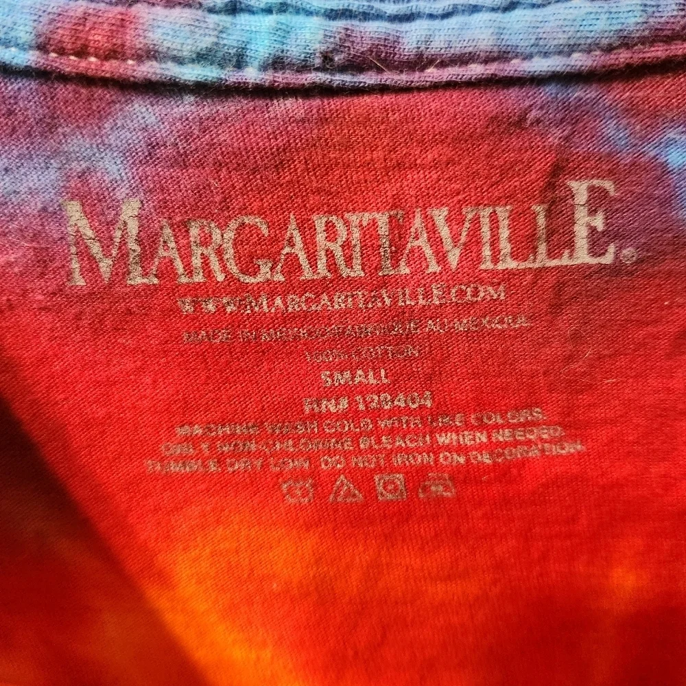 🌴 Margaritaville Myrtle Beach Parrot Logo Tie Dye Short Sleeve Tshirt - Picture 3 of 5